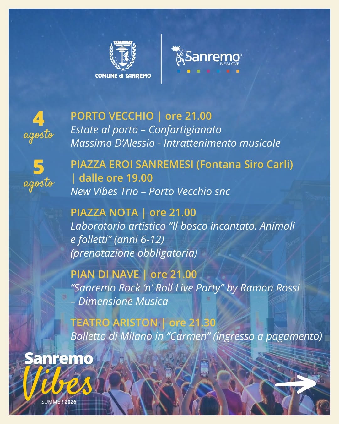 Locandina di Sanremo LIVE&LOVE