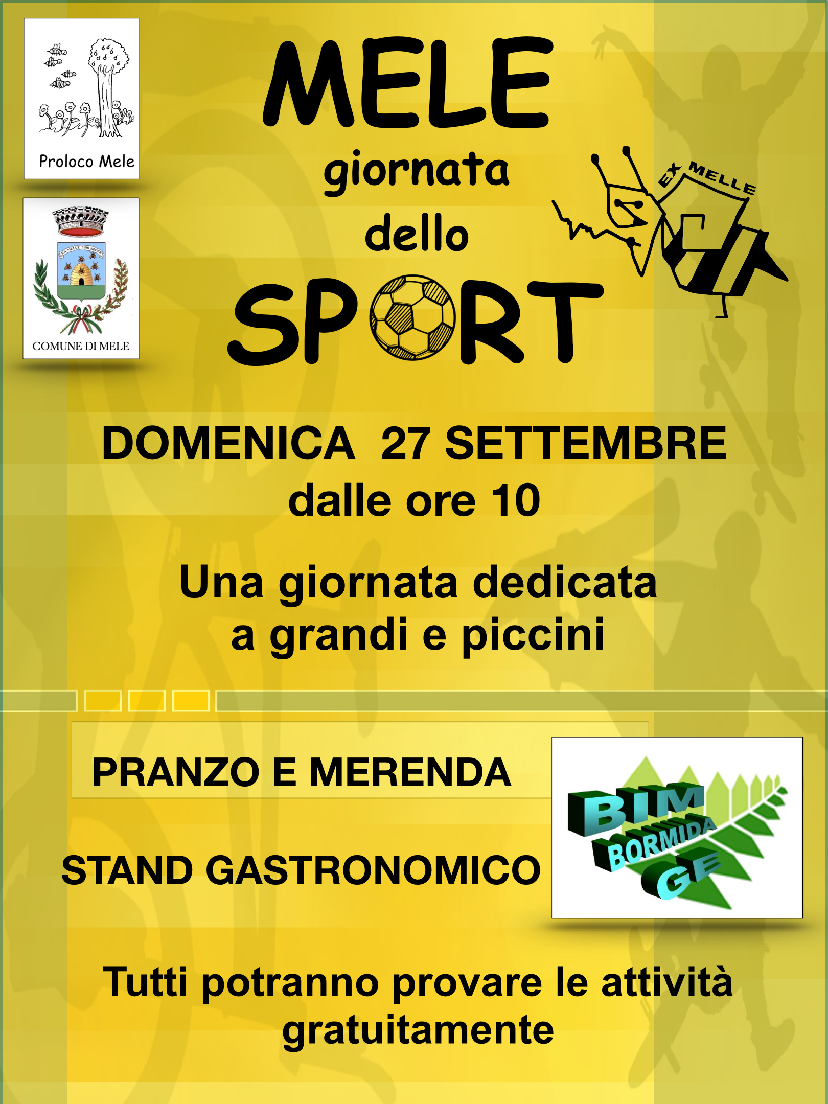 Locandina di Mele, giornata dello sport