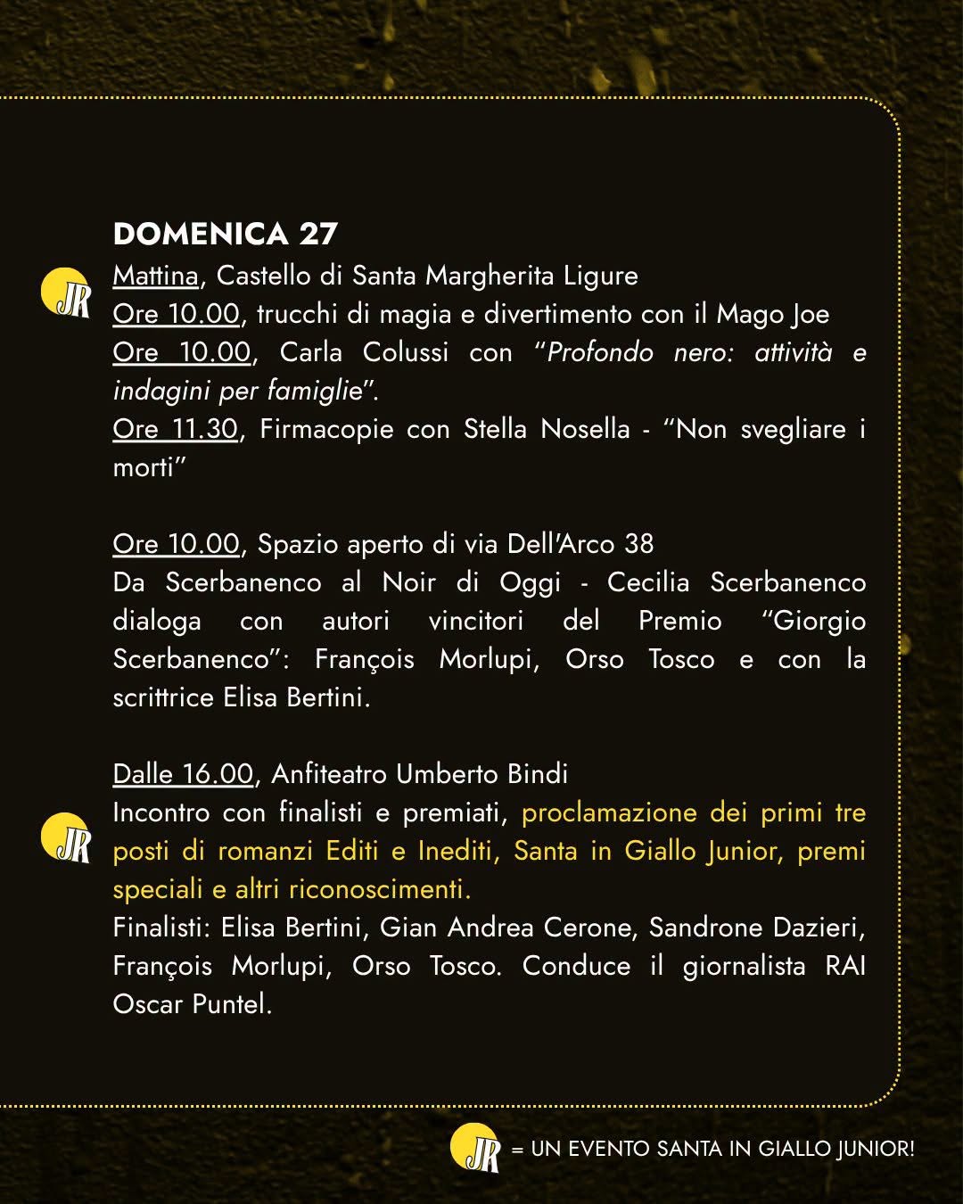 Locandina di Santa in Giallo – Festival del Giallo