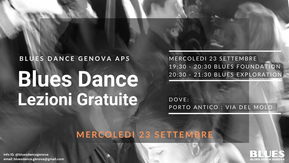 Locandina di Blues Dance - Lezioni Gratuite
