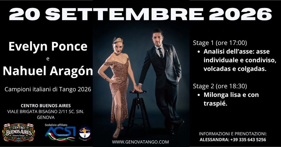 Locandina di Stage con Evelyn Ponce e Nahuel Aragón