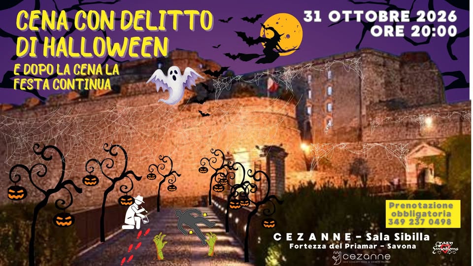 Plakat von Cena con delitto di Halloween alla Fortezza del Priamar