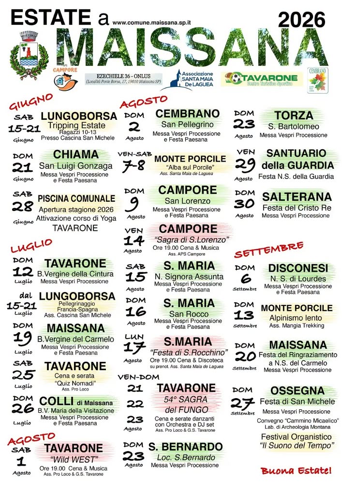 Locandina di Estate a Maissana 2026